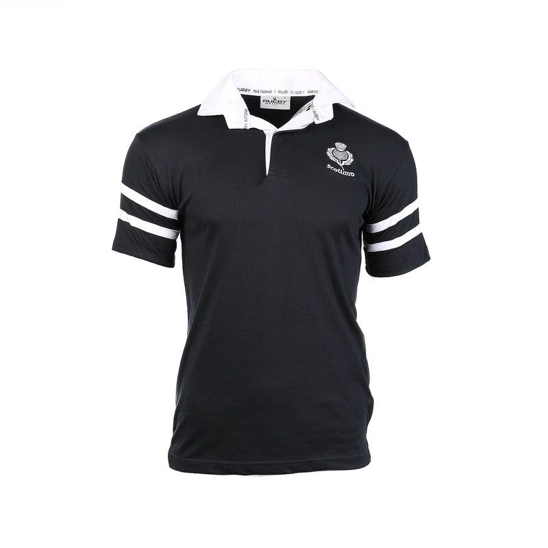 Men's Two Stripe Rugby Shirt - Short Sleeve