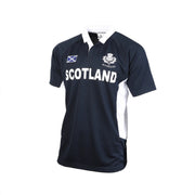 Men's Navy Scotland Rugby Shirt - Short Sleeve
