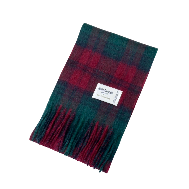 100% Lambswool Mini Tartan Scarf - 11 Colours