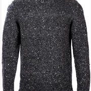 Men's Donegal Tweed Wool Roll Neck Sweater by Aran Mills - 2 Colours