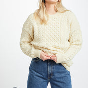 Unisex Worsted Wool Crew Neck Jumper by Aran Mills - 2 Colours