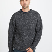 Men's Donegal Tweed Wool Roll Neck Sweater by Aran Mills - 2 Colours