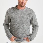 Men's Donegal Tweed Wool Roll Neck Sweater by Aran Mills - 2 Colours