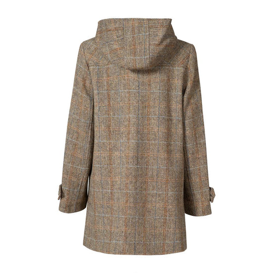 Ladies Harris Tweed Duffle Coat - Brown Herringbone