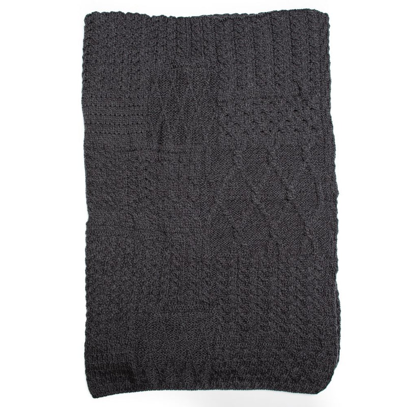 Merino Wool Patchwork Knit Blanket/Throw by Aran Mills - 5 Colours