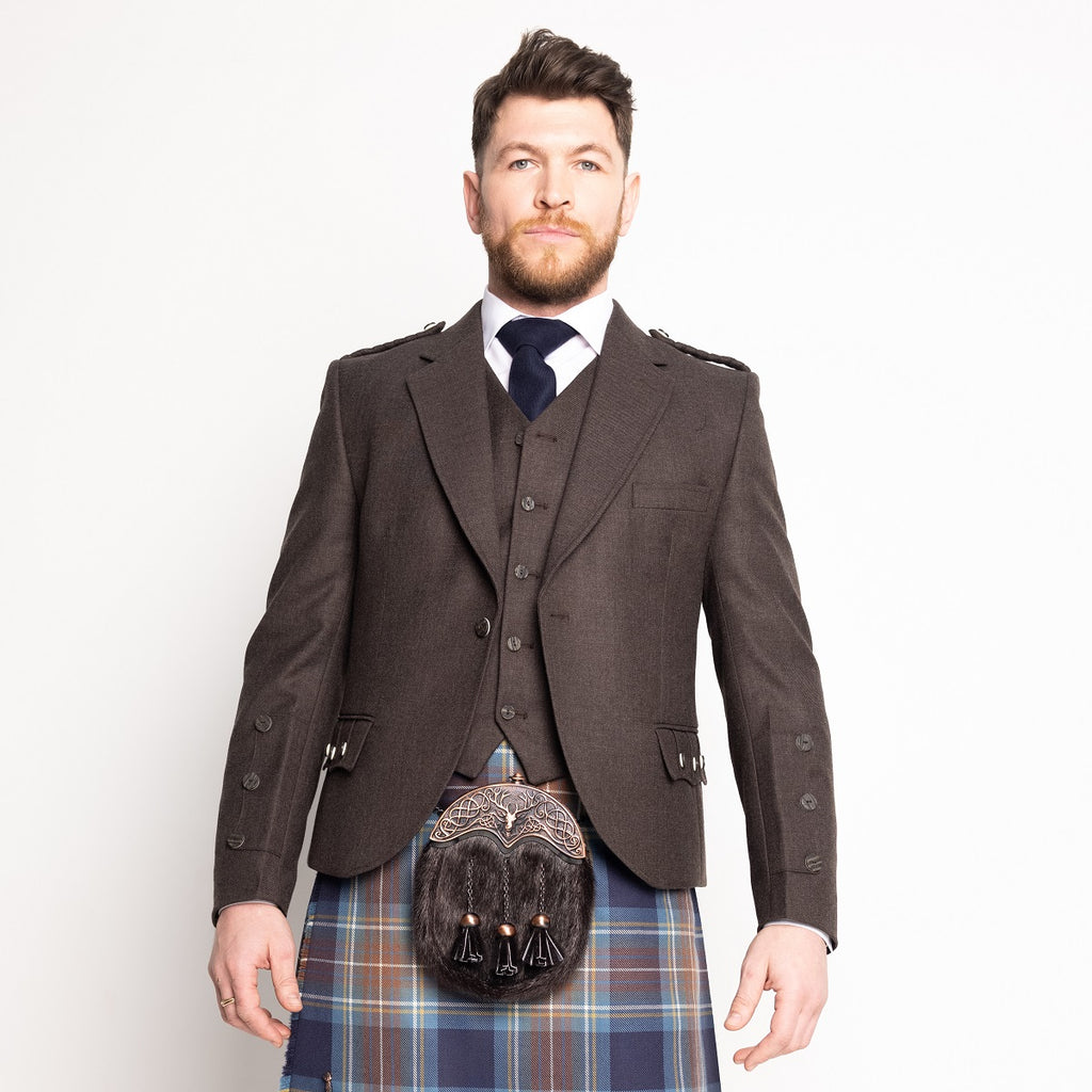 Crail Tweed Jacket and 5 Button Waistcoat by House of Edgar - Peat ...