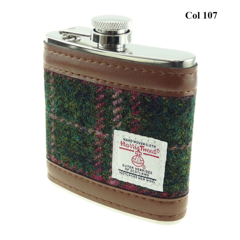 6oz Harris Tweed Hip Flask