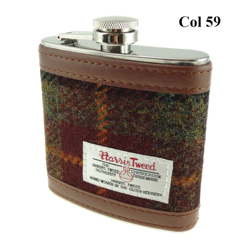 6oz Harris Tweed Hip Flask