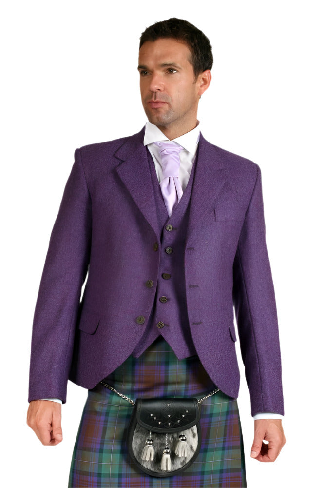 Luxury 3 Button Tweed Day Jacket Outfit with 8 yd Heavyweight Kilt - Made to Order