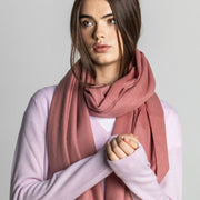 100% Cashmere Shawl - Rose Pink