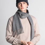 100% Cashmere Scarf - Grey