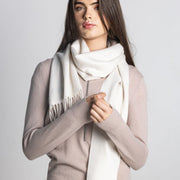 100% Cashmere Scarf - Cream