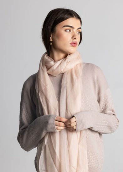 100% Cashmere Shawl - Beige