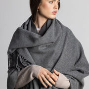 100% Cashmere Shawl - Charcoal