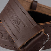 Kids Celtic Leather Kilt Belt - Brown