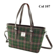 Harris Tweed Large Tote Bag with Shoulder Straps - Spey