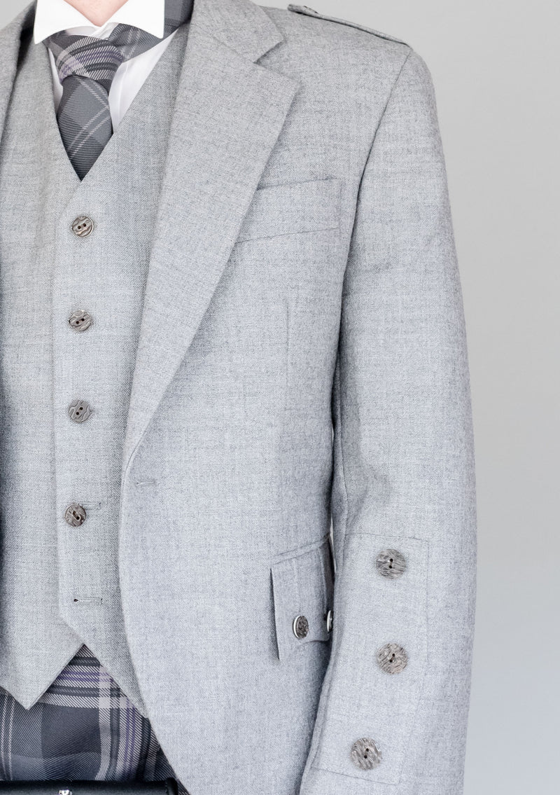 Men's Light Grey Braemar Jacket & Vest - CLEARANCE