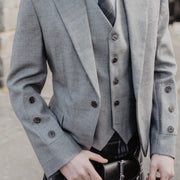 Men's Light Grey Braemar Jacket & Vest - CLEARANCE