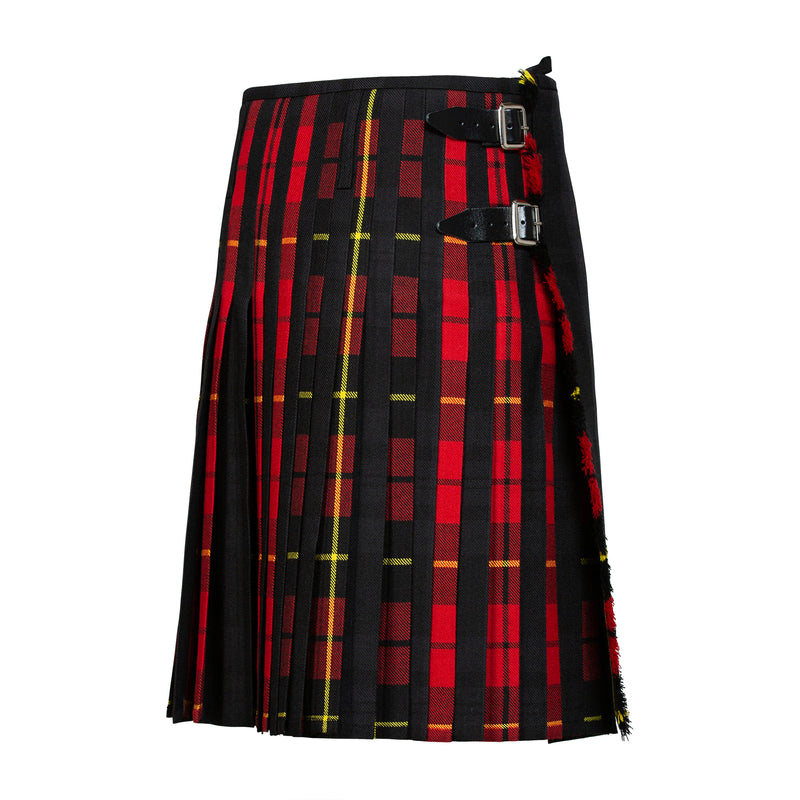 Clearance MTM Wool Kilt - 8 Yard - Black Isle/Wallace Modern Contrast - Waist 44 Length 24