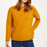 Ladies Donegal Tweed Wool Roll Neck Sweater by Aran Mills - 3 Colours