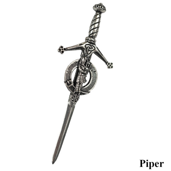 Crest Kilt Pin - Scottish Piper