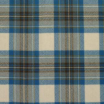 100% Wool Tartan Neck Tie - Stewart Muted Blue