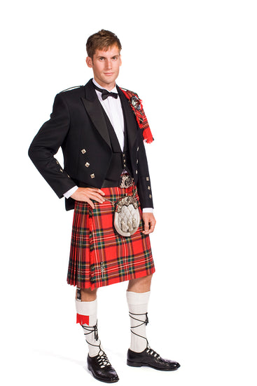 The Clansman Prince Charlie Jacket Full Dress Clan Crested Heavyweight Kilt Outfit - Made to Order