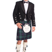 Economy Prince Charlie Jacket Outfit with 16oz 8 Yard Wool Lochcarron Strome Kilt - Made to Order