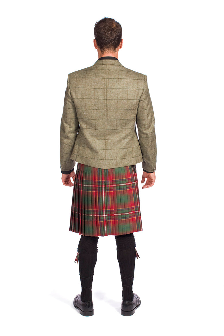 Luxury Tweed Estate Jacket Outfit with 8 yd Heavyweight Kilt - Made to Order