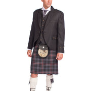 Charcoal Tweed Argyle Jacket 8 Yard Mediumweight Hebridean Tartan Kilt Outfit - Made to Order