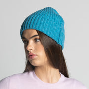 100% Cashmere Ribbed Unisex Beanie Hat by Isla Cashmere