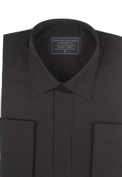 Standard Collar Formal Dress Shirt Black Scotland Kilt Co