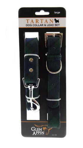 Black dog collar and lead hotsell