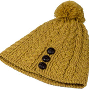 Women's Merino Wool Hat with Bobble by Aran Mills