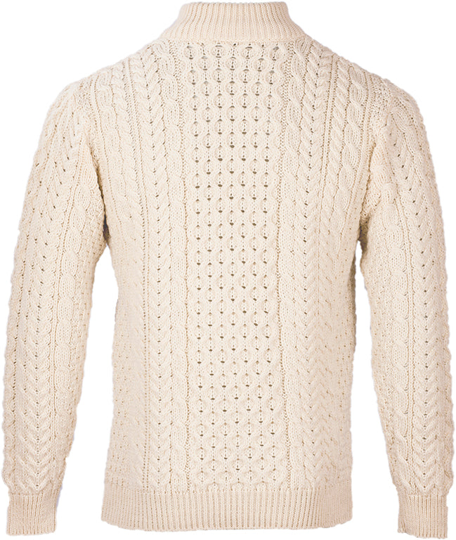 Men's Merino Wool Zip Neck Jumper by Aran Mills - 2 Colours