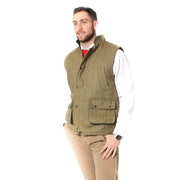 Mens Tweed Bodywarmer – Sage