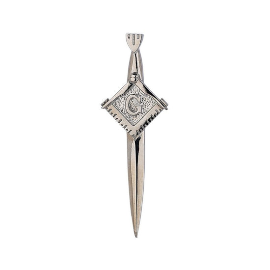 Masonic Sword Pewter Kilt Pin - Polished